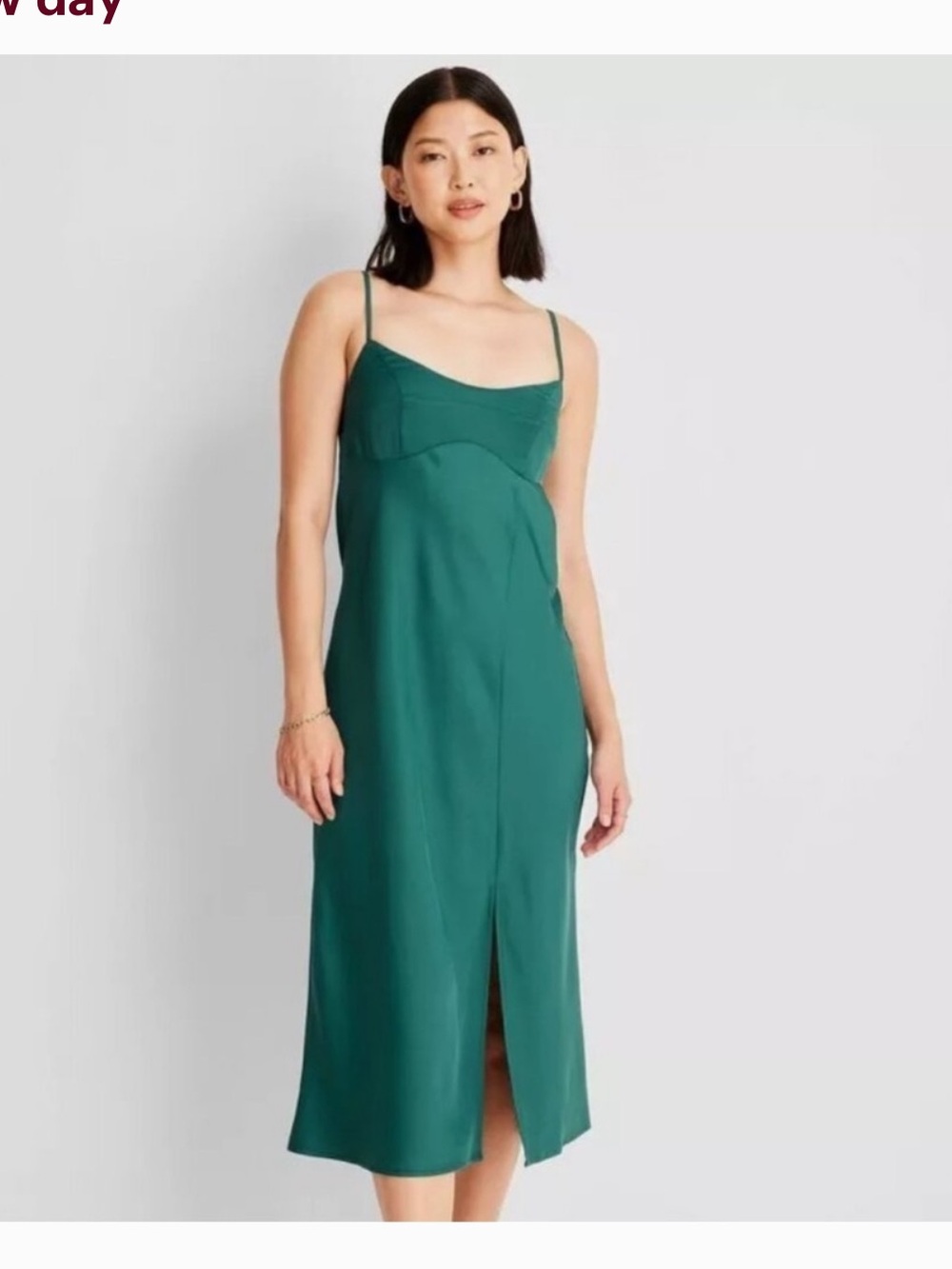 Target a new day midi dress. Green. Size medium. NWT